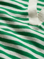 Seasalt Cornwall Green Gwynver Lightweight V-Neck Collared Jumper - Image 5 of 5