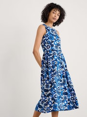 Seasalt Cornwall Blue Porthmeor Wave Dress in Certified Jersey - Image 1 of 5