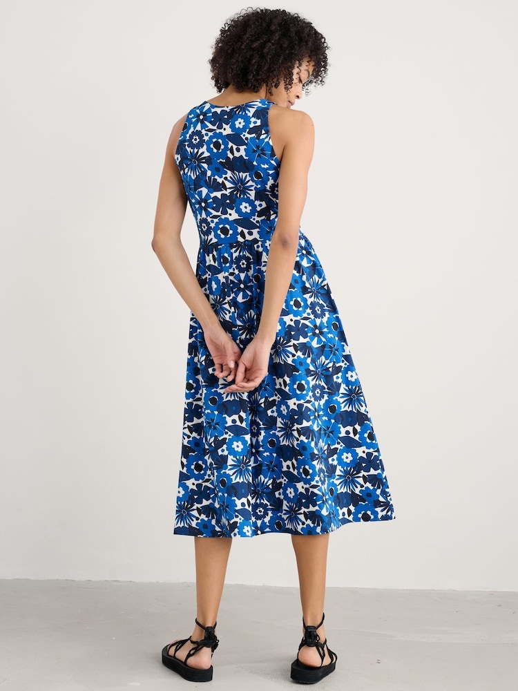 Seasalt Cornwall Blue Porthmeor Wave Dress in Certified Jersey - Image 2 of 5