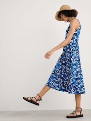 Seasalt Cornwall Blue Porthmeor Wave Dress in Certified Jersey - Image 3 of 5