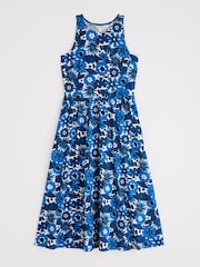 Seasalt Cornwall Blue Porthmeor Wave Dress in Certified Jersey - Image 4 of 5