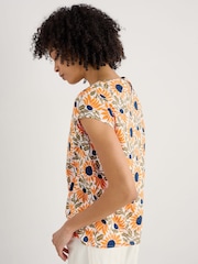Seasalt Cornwall Yellow Garden Gate 100% Cotton Top - Image 2 of 5