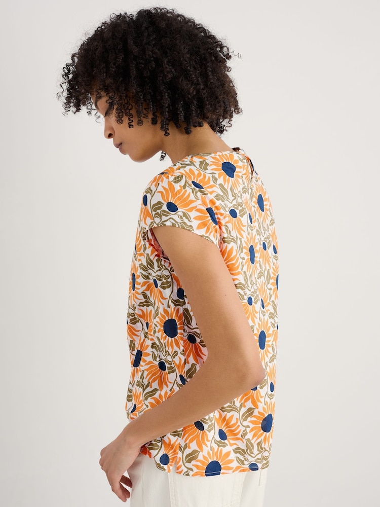 Seasalt Cornwall Yellow Garden Gate 100% Cotton Top - Image 2 of 5