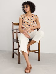 Seasalt Cornwall Yellow Garden Gate 100% Cotton Top - Image 3 of 5