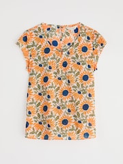 Seasalt Cornwall Yellow Garden Gate 100% Cotton Top - Image 4 of 5