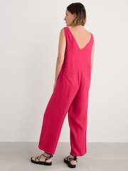 Seasalt Cornwall Petite Salt Air Wide Leg100% Linen Jumpsuit - Imagen 2 de 8