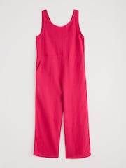 Seasalt Cornwall Petite Salt Air Wide Leg100% Linen Jumpsuit - Imagen 7 de 8