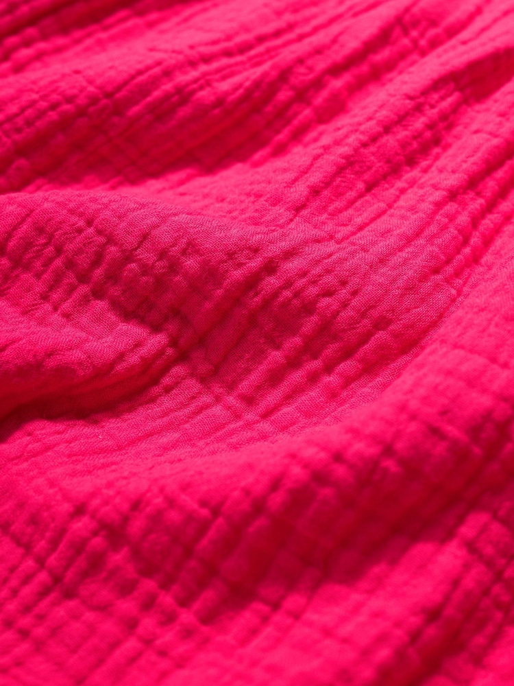 Seasalt Cornwall Pink 100% Cotton Pebble Comb Double Cloth Dress - Image 10 of 10