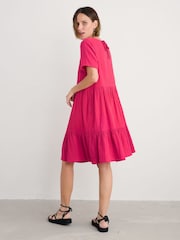 Seasalt Cornwall Pink 100% Cotton Pebble Comb Double Cloth Dress - Image 2 of 10