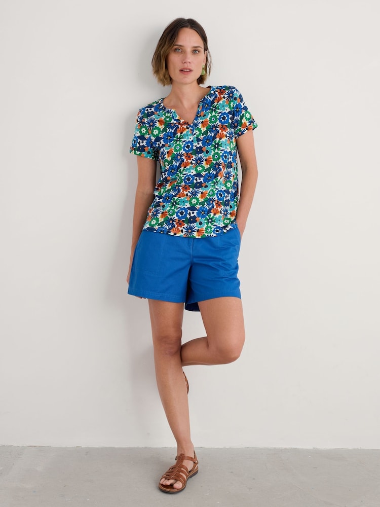 Azul de Ground - Seasalt Cornwall Waterflow Short Sleeve Top - Imagen 1 de 5