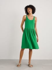 Seasalt Cornwall Green Sun Splendour Dress in Certified Cotton Jersey - Image 1 of 5