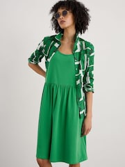 Seasalt Cornwall Green Sun Splendour Dress in Certified Cotton Jersey - Image 3 of 5
