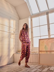 Seasalt Cornwall Pink Lighthouse Station Linen Vest - Image 4 of 9