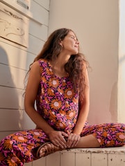 Seasalt Cornwall Pink Lighthouse Station Linen Vest - Image 5 of 9