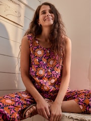 Seasalt Cornwall Pink Lighthouse Station Linen Vest - Image 6 of 9