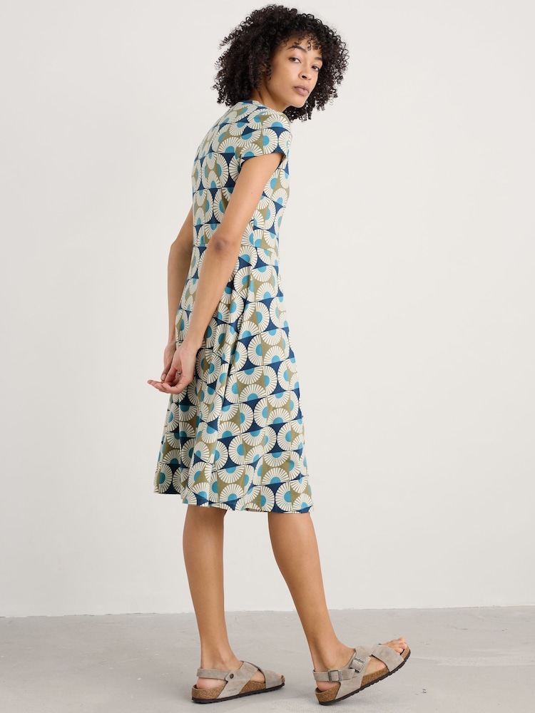 Seasalt Cornwall Green Tall Petite Pier View Jersey Dress - Image 2 of 5