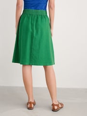 Seasalt Cornwall Green Pepper Moth 100% Linen Skirt - Image 2 of 5