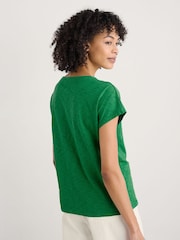 Verde - Seasalt Cornwall Studio Glass V-Neck Jersey 100% Cotton T-shirt - Imagen 2 de 5