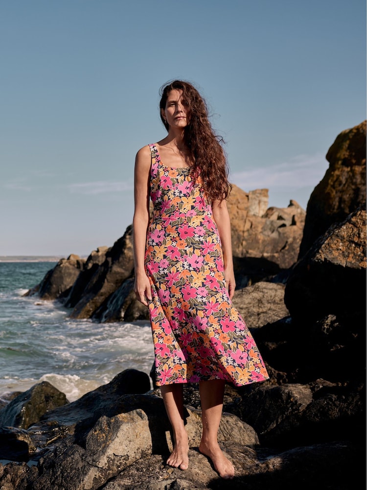 Seasalt Cornwall Pink Sun Gleam Jersey Midi Dress - Image 2 of 12 Seasalt Cornwall Pink Sun Gleam Jersey Midi Dress - Image 2 of 12
