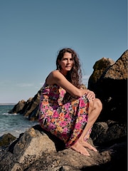 Seasalt Cornwall Pink Sun Gleam Jersey Midi Dress - Image 3 of 12