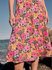 Seasalt Cornwall Pink Sun Gleam Jersey Midi Dress - Image 5 of 12