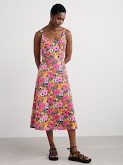 Seasalt Cornwall Pink Sun Gleam Jersey Midi Dress - Image 6 of 12