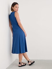Seasalt Cornwall Blue Petite Sweet Violet Jersey Midi Dress - Image 2 of 5