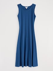 Seasalt Cornwall Blue Petite Sweet Violet Jersey Midi Dress - Image 4 of 5