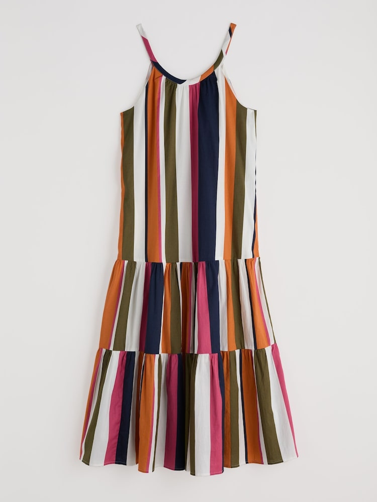 Seasalt Cornwall Orange Petite Multi Alba Above Ankle Tiered Dress - Image 5 of 5 Seasalt Cornwall Orange Petite Multi Alba Above Ankle Tiered Dress - Image 5 of 5