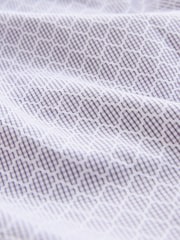 Lilac Purple Regular Fit Short Sleeve Textured Shirt - Image 6 of 7