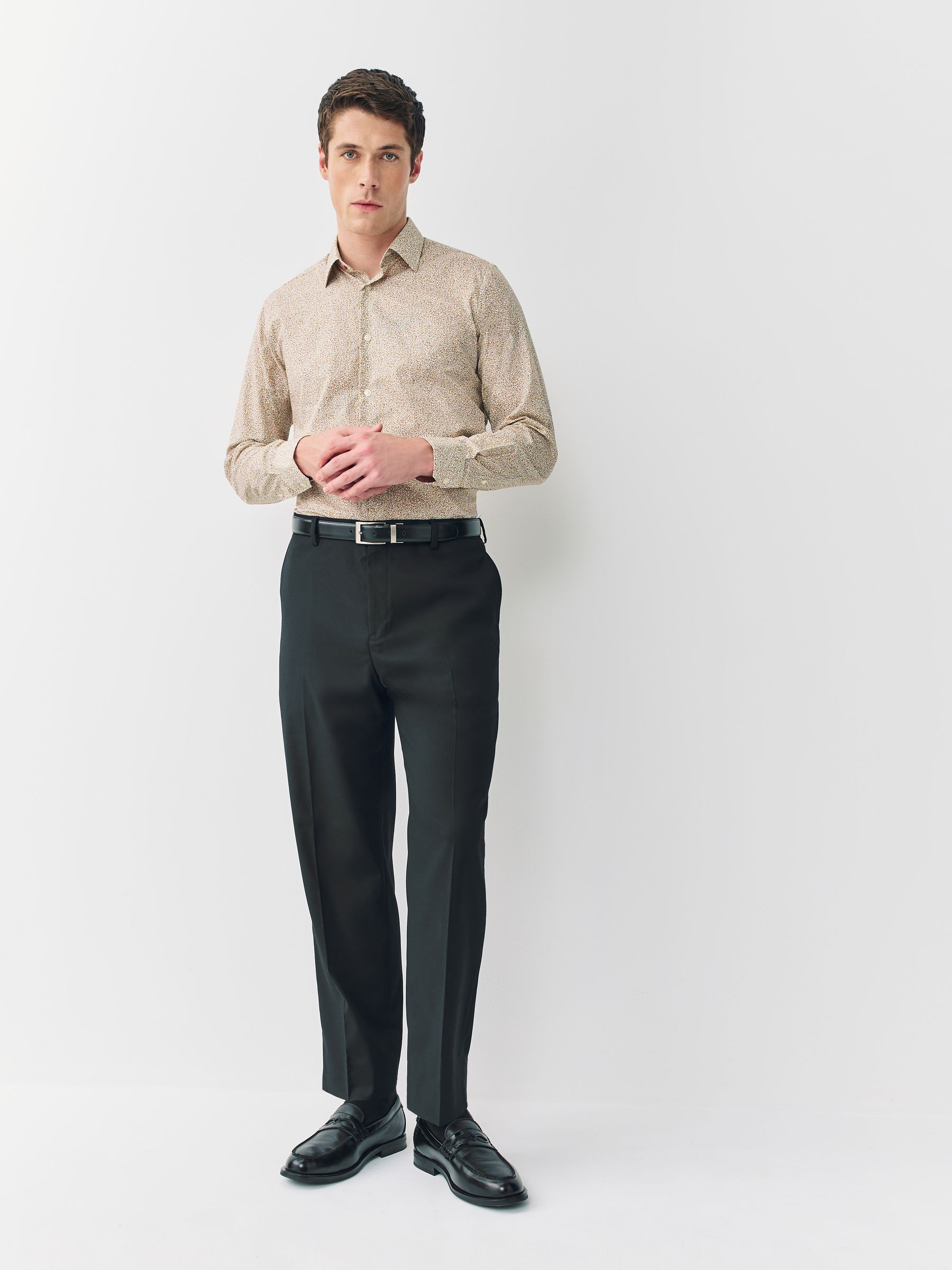 Buy Yellow Ditsy Floral Regular Fit N. Premium Long Sleeve Shirt