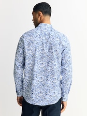 Blue/White Floral Regular Fit Long Sleeve Shirt - Image 4 of 9