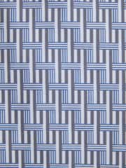 Blue Geometric Regular Fit N.Premium Short Sleeve Shirt - Image 8 of 8