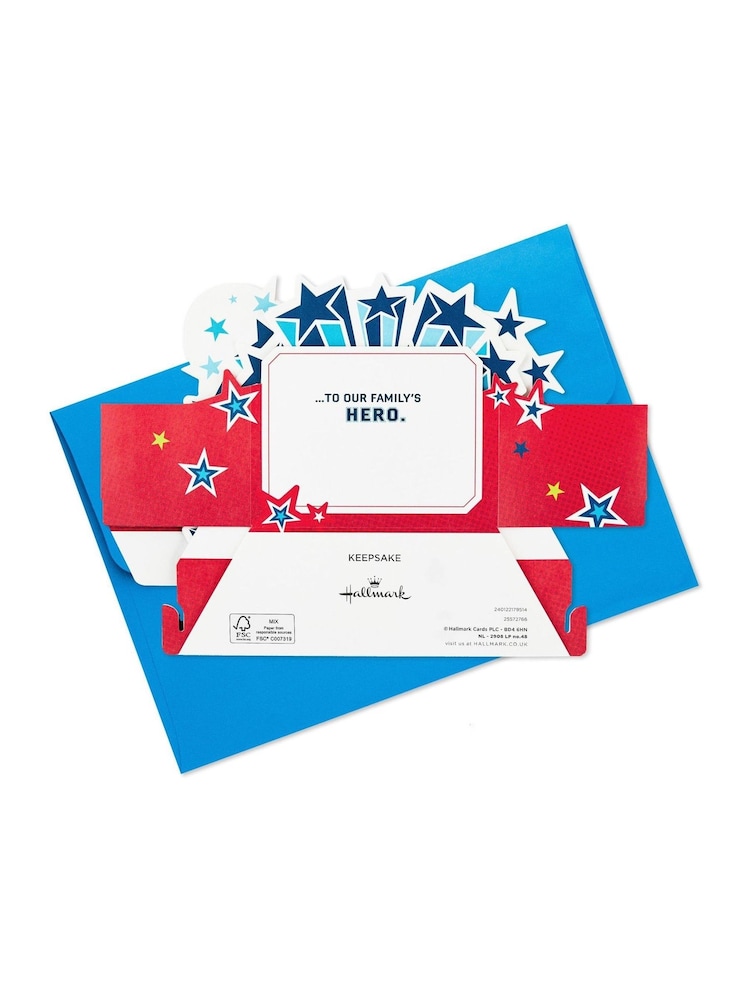 Hallmark Blue Musical & Light Up Father's Day Card - Superman - Image 4 of 4