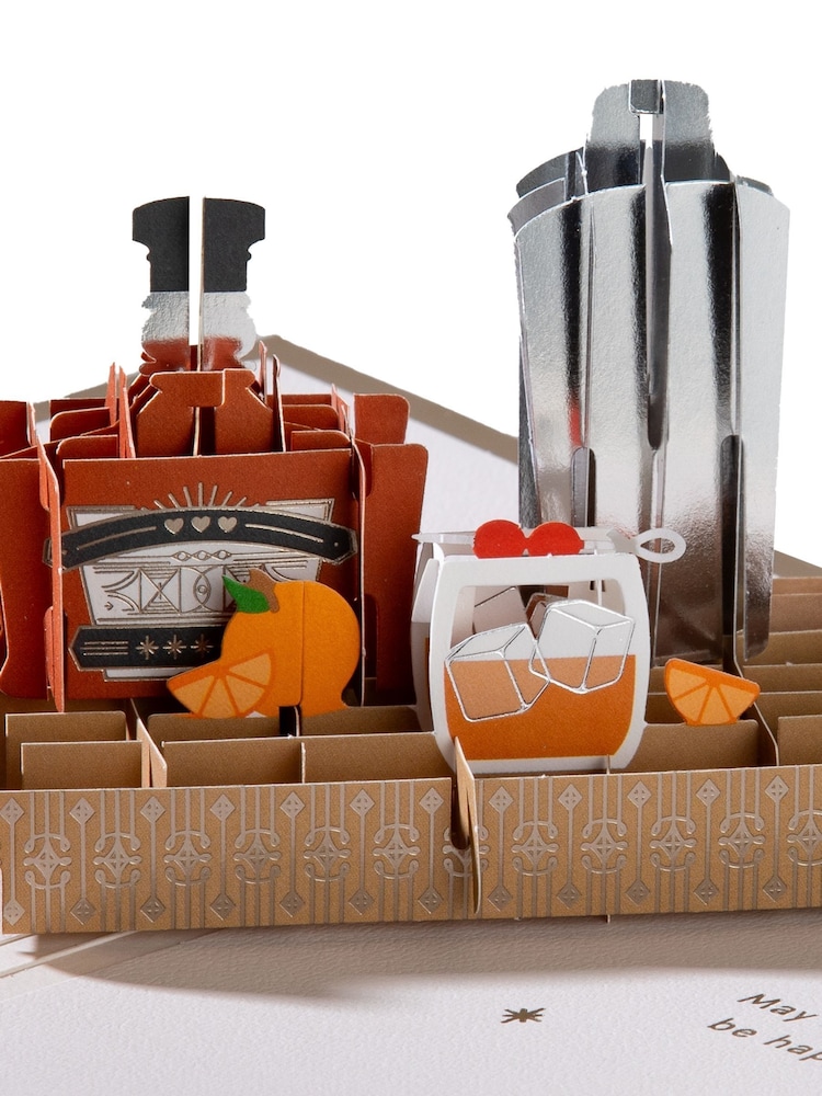 Hallmark Brown Father's Day Card - 3D & Pop Up Cocktail Kit - Image 2 of 4
