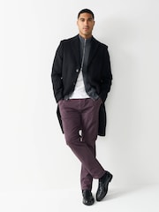 Morado - Corte slim - Straight Fit Pleated Stretch Chinos Trousers - Imagen 4 de 9