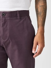 Morado - Corte slim - Straight Fit Pleated Stretch Chinos Trousers - Imagen 5 de 9