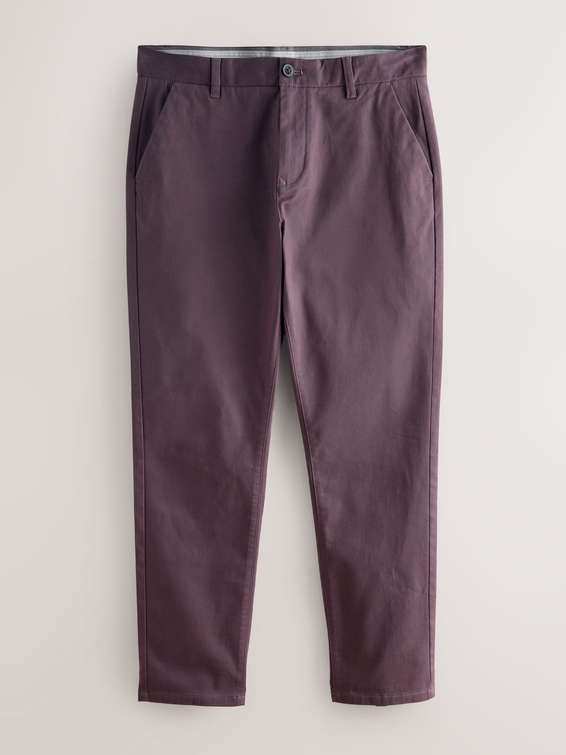 Buy Purple Slim Fit Stretch Chinos Trousers from the Next UK