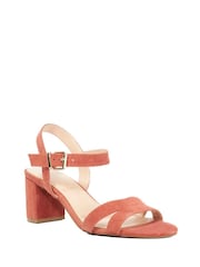 Dune London Brown Merisa 2 Part Block Heel Sandals - Image 3 of 6