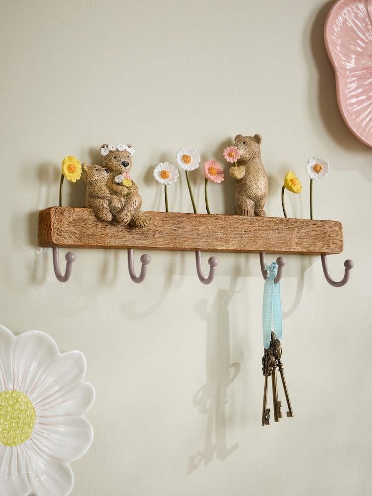 Neutral Bertie Bear Coat Hooks - Image 1 of 5