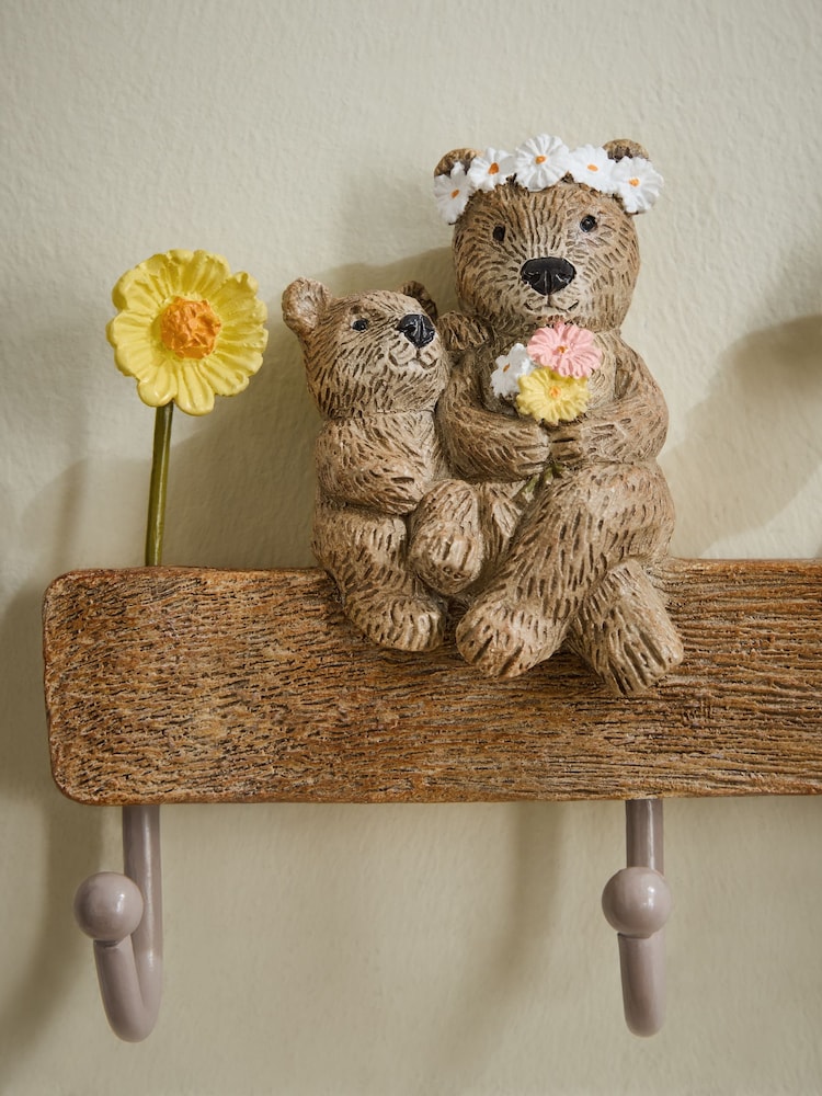 Neutral Bertie Bear Coat Hooks - Image 2 of 5