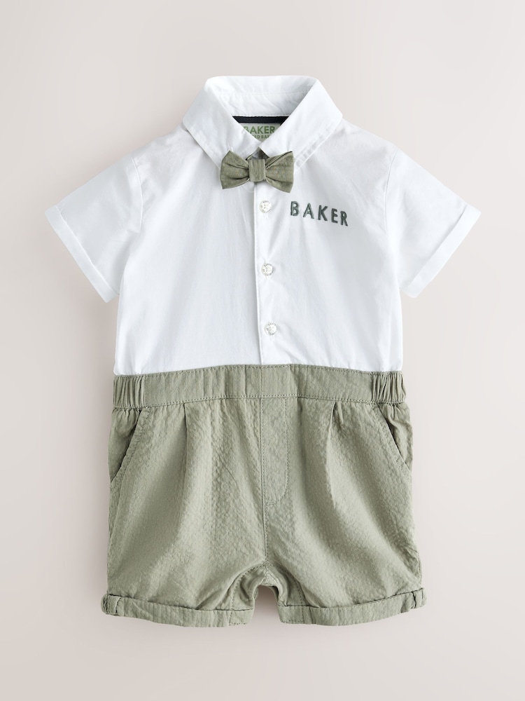 Baker by Ted Baker Textured Smart Romper - Image 1 of 7