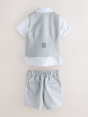 Grau - Baker by Ted Baker – Hemd, Weste und Shorts im Set - Bild 2 von 9