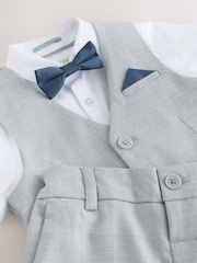 Grau - Baker by Ted Baker – Hemd, Weste und Shorts im Set - Bild 3 von 9