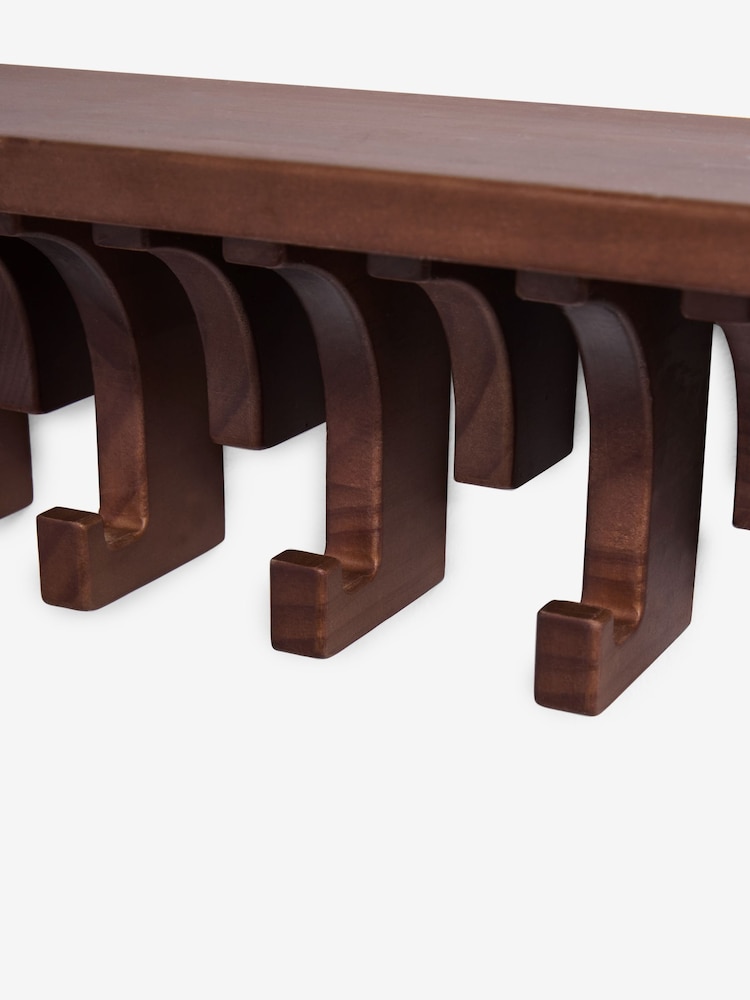 Brown Global Solid Wood Coat Hooks - Image 4 of 4