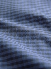 Navy Slim Fit Cotton Stretch Long Sleeve Formal Shirt - Image 6 of 7