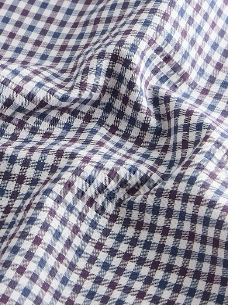 Navy Gingham Slim Fit Signature Shirt - Image 3 of 3 Navy Gingham Slim Fit Signature Shirt - Image 3 of 3
