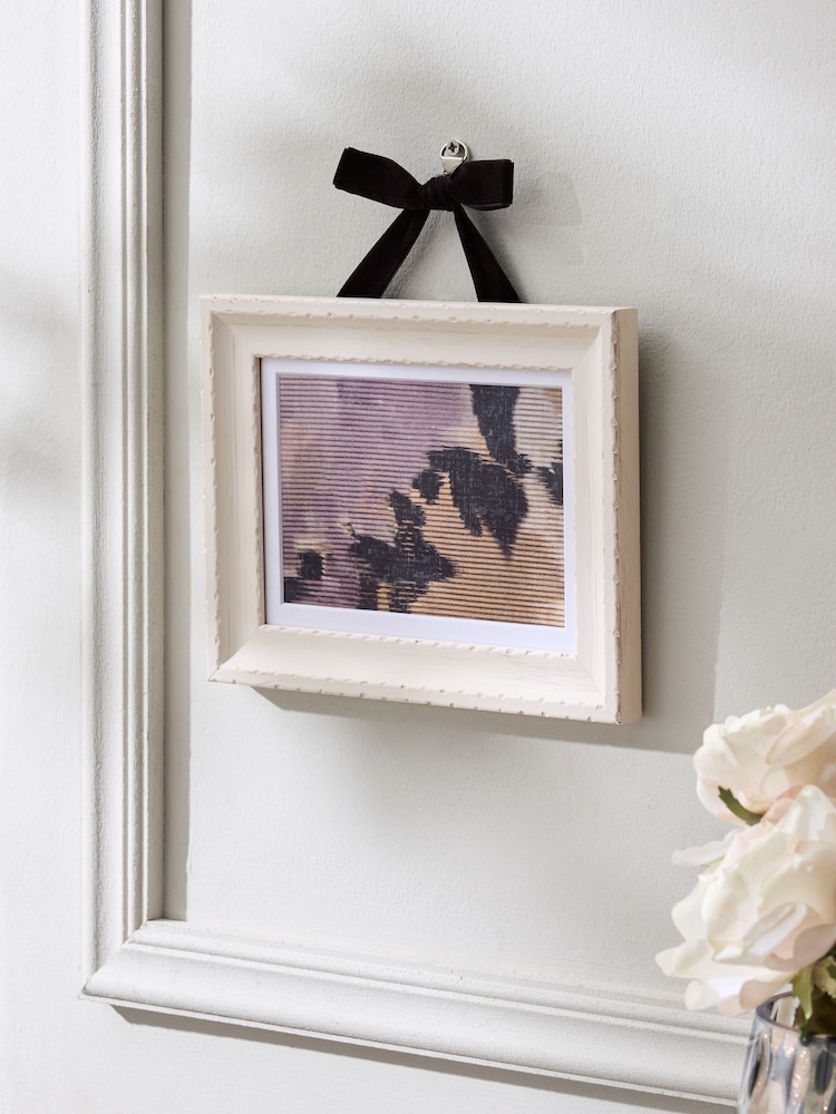 Black/White Velvet Bow Hanging Ornate Photo Frame - Image 2 of 3 Black/White Velvet Bow Hanging Ornate Photo Frame - Image 2 of 3