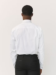 White/Neutral Regular Fit Cotton Shirt, Bow Tie, Pocket Square & Pin Occasion Set 4 Pack - Image 5 of 7