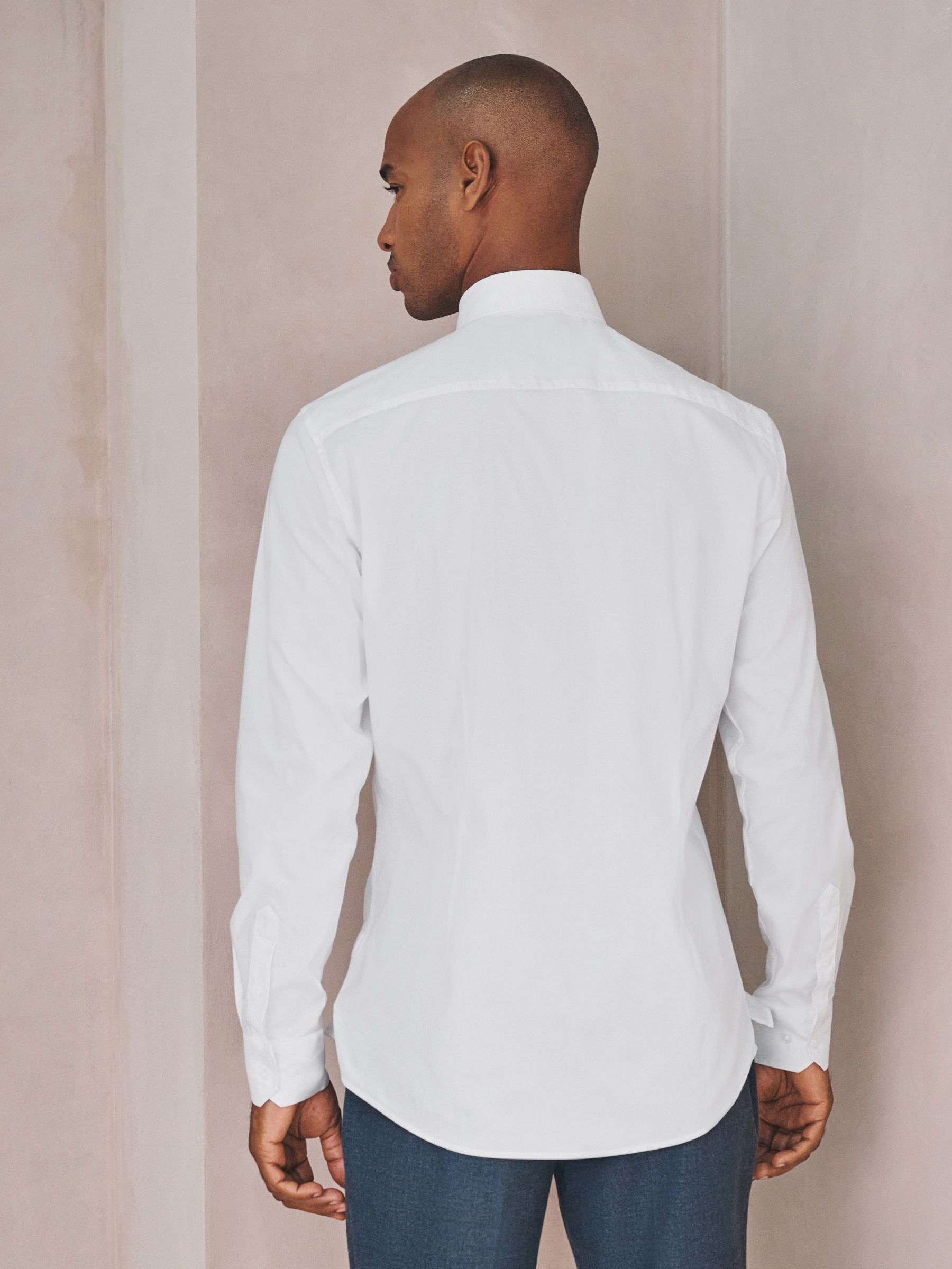 long white dress shirt Phenom Classic Sleek and Versatile Look suit and tie) Big & Tall Performance Comfort